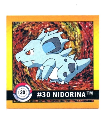 Sticker Nr 30 Nidorina/Nidorina - Pokemon - Series 1 - Nintendo / Artbox 1999