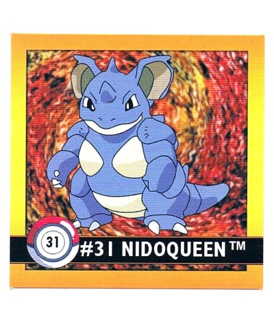 Sticker Nr 31 Nidoqueen/Nidoqueen - Pokemon - Series 1 - Nintendo / Artbox 1999