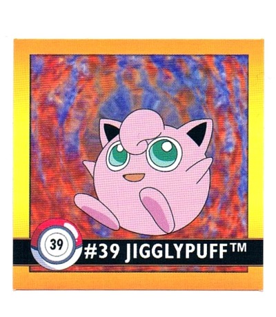 Sticker Nr 39 Jigglypuff/Pummeluff - Pokemon - Series 1 - Nintendo / Artbox 1999