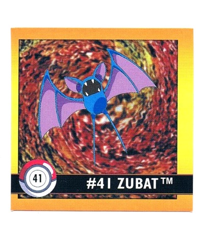 Sticker No 41 Zubat/Zubat - Pokemon / Artbox 1999