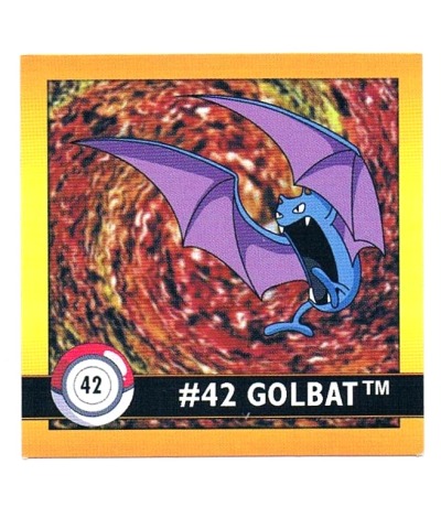 Sticker No 42 Golbat/Golbat - Pokemon / Artbox 1999