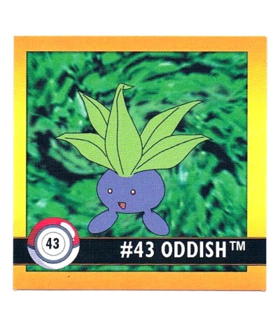 Sticker No 43 Oddish/Myrapla - Pokemon / Artbox 1999