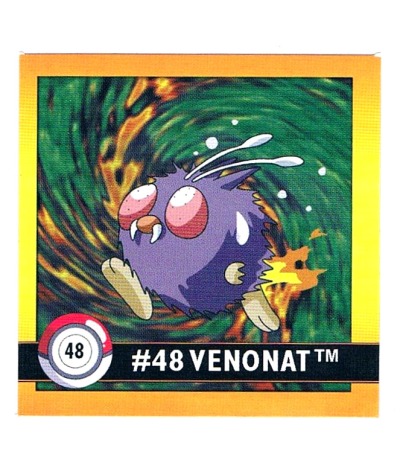 Sticker Nr 48 Venonat/Bluzuk - Pokemon - Series 1 - Nintendo / Artbox 1999