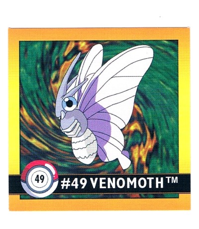 Sticker Nr 49 Venomoth/Omot - Pokemon - Series 1 - Nintendo / Artbox 1999