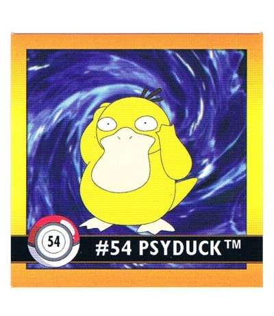 Sticker Nr 54 Psyduck/Enton - Pokemon - Series 1 - Nintendo / Artbox 1999