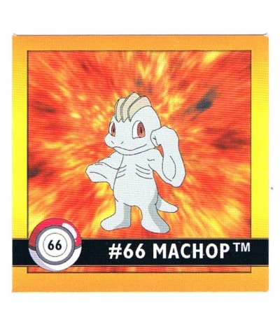 Sticker No 66 Machop/Machollo - Pokemon / Artbox 1999