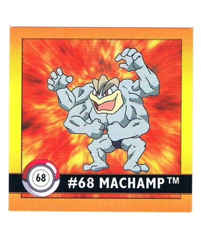 Sticker No 68 Machamp/Machomei - Pokemon / Artbox 1999