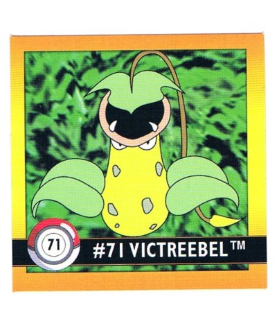 Sticker No 71 Victreebel/Sarzenia - Pokemon / Artbox 1999