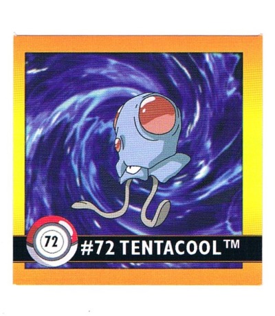 Sticker Nr 72 Tentacool/Tentacha - Pokemon - Series 1 - Nintendo / Artbox 1999