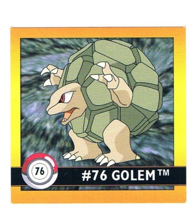 Sticker No 76 Golem/Geowaz - Pokemon / Artbox 1999