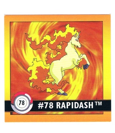 Sticker Nr 78 Rapidash/Gallopa - Pokemon - Series 1 - Nintendo / Artbox 1999