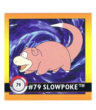 Sticker Nr 79 Slowpoke/Flegmon - Pokemon - Series 1 - Nintendo / Artbox 1999