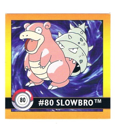 Sticker Nr 80 Slowbro/Lahmus - Pokemon - Series 1 - Nintendo / Artbox 1999
