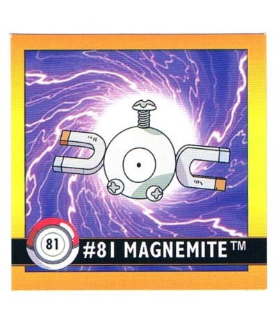 Sticker Nr 81 Magnemite/Magnetilo - Pokemon - Series 1 - Nintendo / Artbox 1999