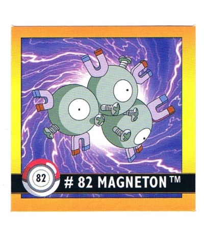Sticker Nr 82 Magneton/Magneton - Pokemon - Series 1 - Nintendo / Artbox 1999