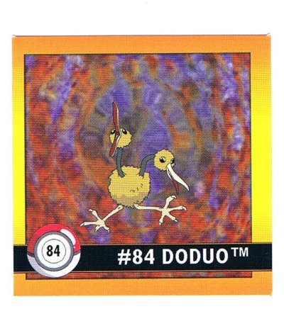 Sticker No 84 Doduo/Dodu - Pokemon / Artbox 1999