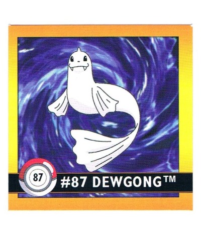 Sticker Nr 87 Dewgong/Jugong - Pokemon - Series 1 - Nintendo / Artbox 1999