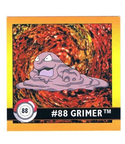 Sticker Nr 88 Grimer/Sleima - Pokemon - Series 1 - Nintendo / Artbox 1999