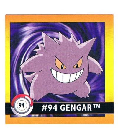 Sticker No 94 Gengar/Gengar - Pokemon / Artbox 1999