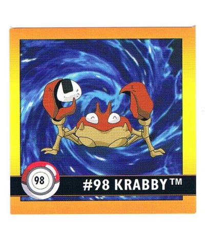 Sticker Nr 98 Krabby/Krabby - Pokemon - Series 1 - Nintendo / Artbox 1999