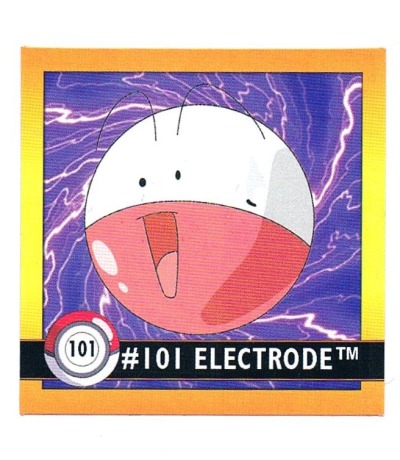 Sticker No 101 Electrode/Lektrobal - Pokemon / Artbox 1999