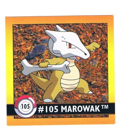 Sticker Nr 105 Marowak/Knogga - Pokemon - Series 1 - Nintendo / Artbox 1999