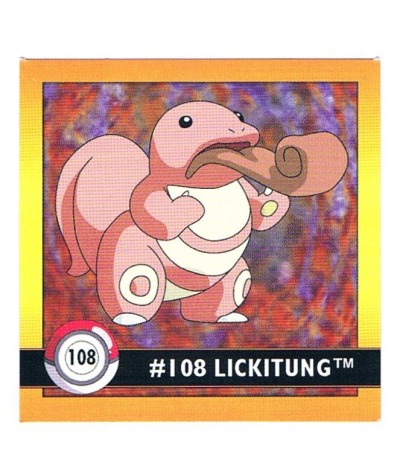 Sticker No 108 Lickitung/Schlurp - Pokemon / Artbox 1999