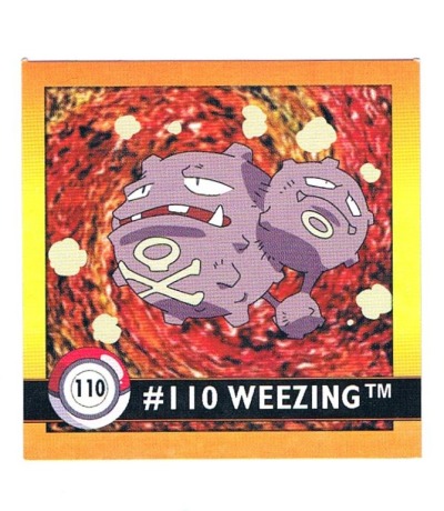 Sticker Nr 110 Weezing/Smogmog - Pokemon - Series 1 - Nintendo / Artbox 1999
