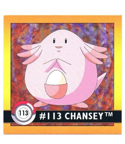 Sticker No 113 Chansey/Chaneira - Pokemon / Artbox 1999