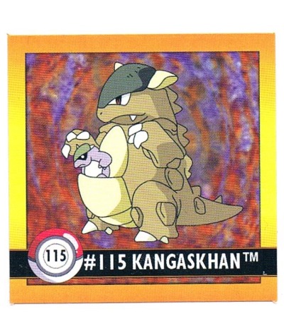 Sticker No 115 Kangaskhan/Kangama - Pokemon / Artbox 1999