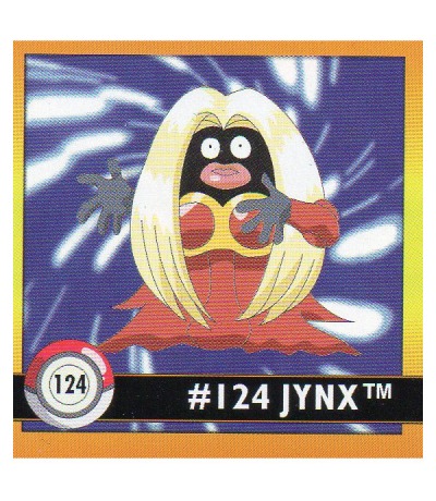 Sticker No 124 Rossana/Jynx - Pokemon / Artbox 1999