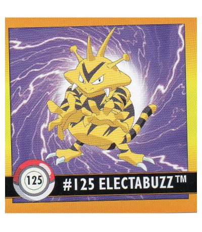 Sticker No 125 Elektek/Electabuzz - Pokemon / Artbox 1999