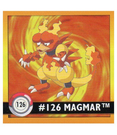 Sticker Nr 126 Magmar/Magmar - Pokemon - Series 1 - Nintendo / Artbox 1999