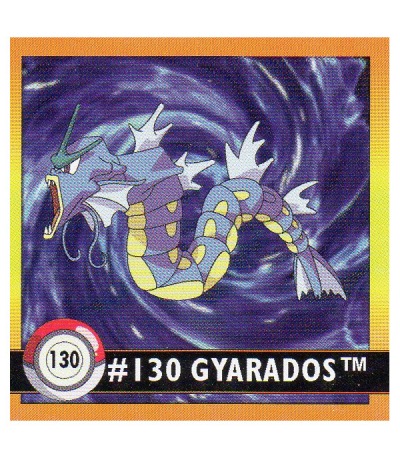 Sticker Nr 130 Garados/Gyarados - Pokemon - Series 1 - Nintendo / Artbox 1999