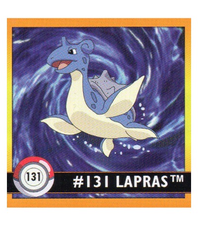 Sticker No 131 Lapras/Lapras - Pokemon / Artbox 1999