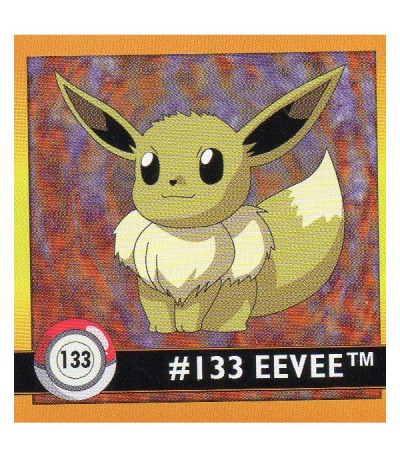Sticker No 133 Evoli/Eevee - Pokemon / Artbox 1999