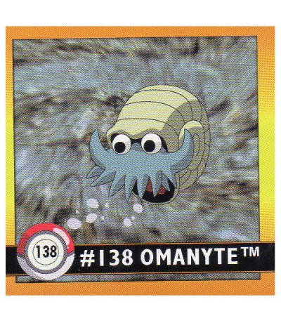 Sticker Nr 138 Amonitas/Omanyte - Pokemon - Series 1 - Nintendo / Artbox 1999