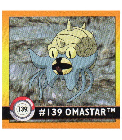 Sticker No 139 Amoroso/Omastar - Pokemon / Artbox 1999