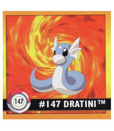 Sticker Nr 147 Dratini/Dratini - Pokemon - Series 1 - Nintendo / Artbox 1999