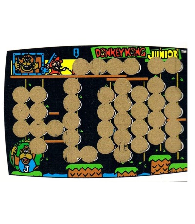 DONKEY KONG Jr Rubbelkarte / Rub-Off Card - Nintendo 1982 - 1983 Game&Watch Arcade