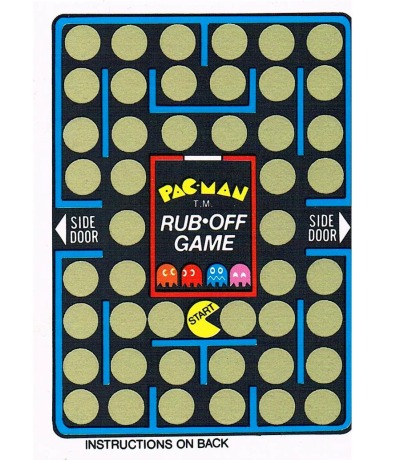 PAC MAN Rubbelkarte / Rub-Off Card - 1980 Fleer / Midway - Arcade Karte