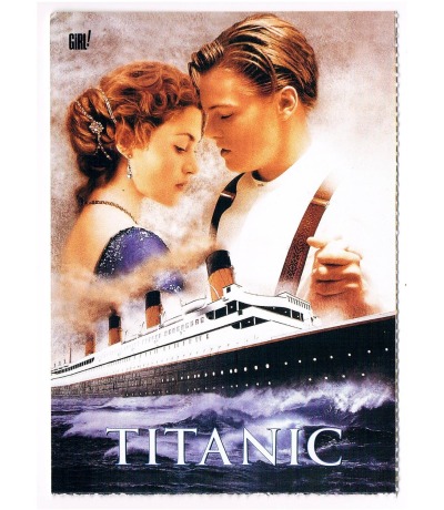 Titanic Postkarte with Rose DeWitt Kate Winslet & Jack Dawson Leonardo DiCaprio