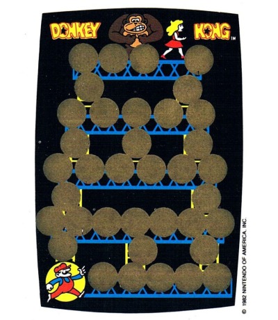 DONKEY KONG Rubbelkarte / Rub-Off Card - Nintendo 1982 - 1982 Game&Watch Arcade