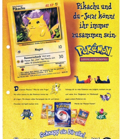 Pokemon - Nintendo Sammelkartenspiel / Trading Cards Advertisement
