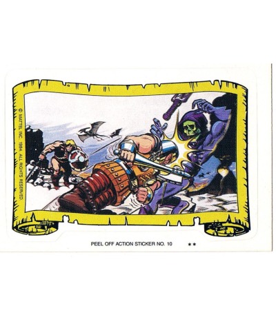 Ram Man vs Skeletor Sticker von Topps - Masters of the Universe - 80er Merchandise
