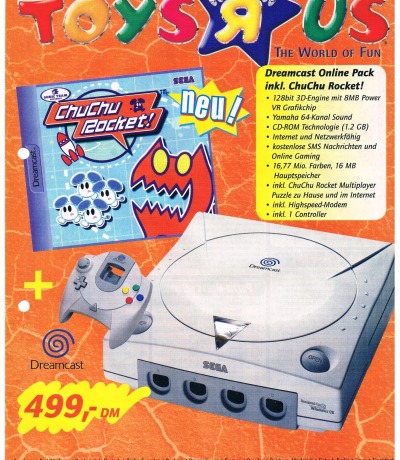 ChuChu Rocket - ToysRUs - advertising page Dreamcast