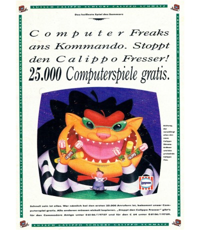 Stoppt den Calippo Fresser - Langenese Werbung - Commodore 64 / C64 und Amiga
