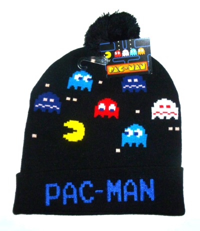 Pac Man Wintermütze mit Bommel - Bandai Namco - Pudelmütze - Bommelmütze Plümmelmütze Pudelhaube Bommelhaube