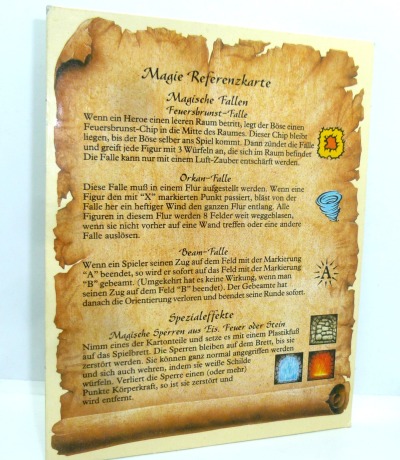 Magie Referenzkarte Ersatzteil - Hero Quest - Morcars Magier