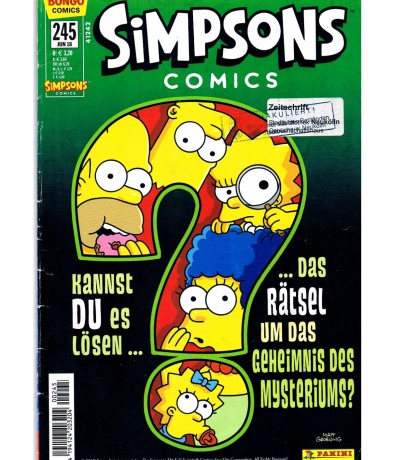 Simpsons Comics - Heft Ausgabe 245 - Jun 18 2018